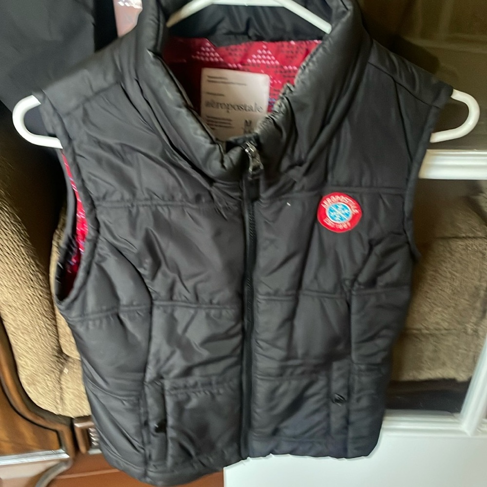 Aeropostale Red Patterned Jacket - Medium